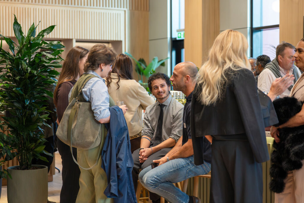 Networking in a light-filled communal space